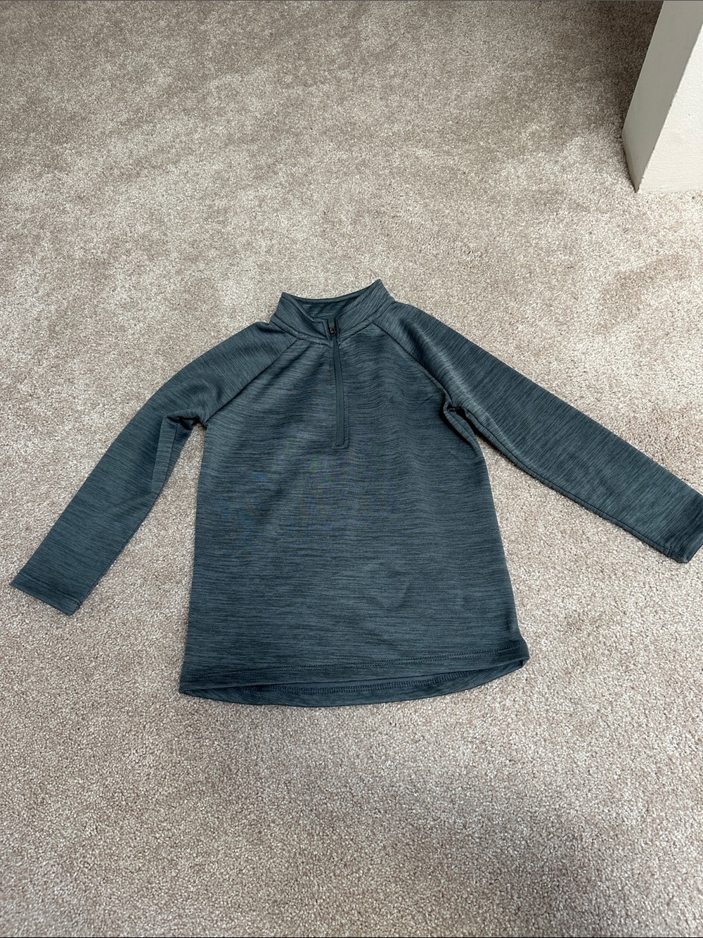 Kids Quarter-Zip Long Sleeve Top - Dark Grey